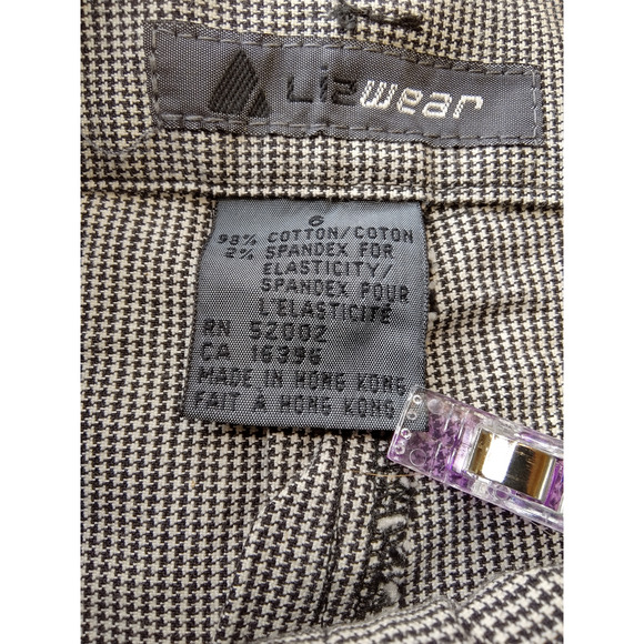 Vintage 80's Houndstooth High Waisted Stirrup Pants Liz wear  sz 6 - Picture 8 of 9